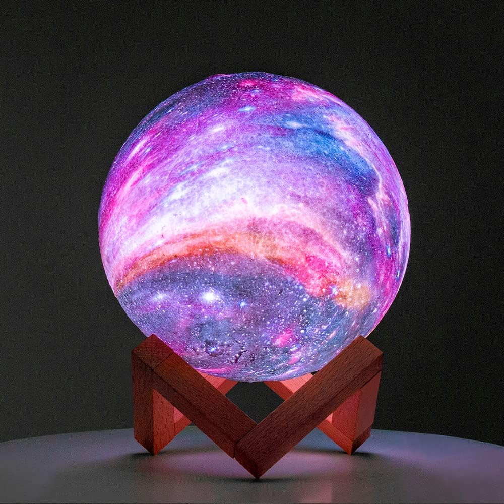 BRIGHTWORLD Moon Lamp Galaxy Lamp 5.9 inch 16 Colors LED 3D Moon Light, Remote & Touch Control Moon Night Light Gifts for Girls Boys Kids Women Birthday brightworld moon lamp galaxy rechargeable moon lamp galaxy moon touch lamp original galaxy light projector mind glowing galaxy moon lamp